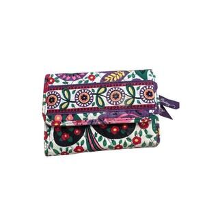 Vintage Spring 2011 Vera Bradley Euro Trifold Wallet Viva La Vera